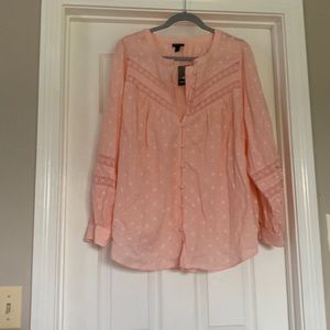 Torrid Pink button down blouse.